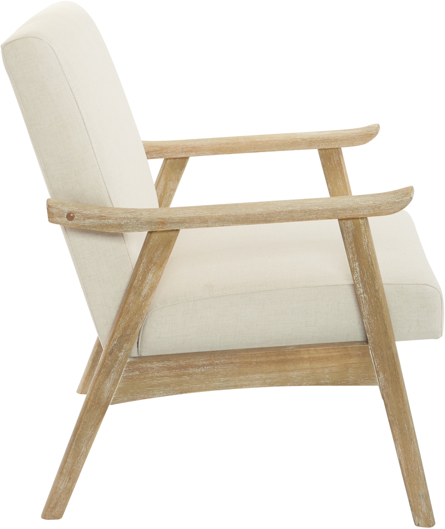 Sarapan I Cream Accent Chair - Thumbnail - Image 4