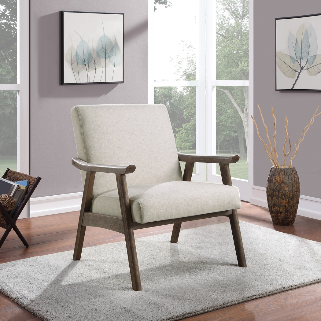 Sarapan II Cream Accent Chair - Thumbnail - Image 2