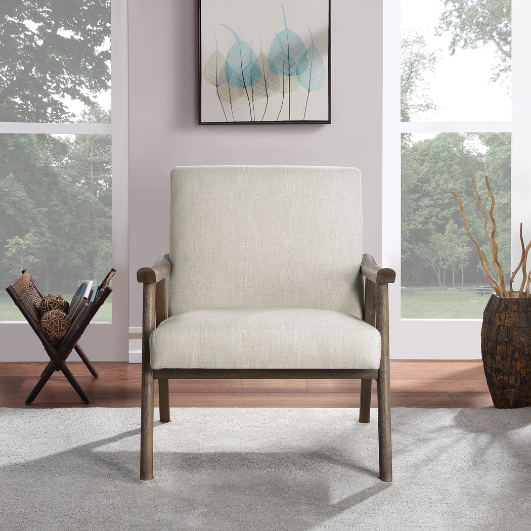 Sarapan II Cream Accent Chair - Thumbnail - Image 3