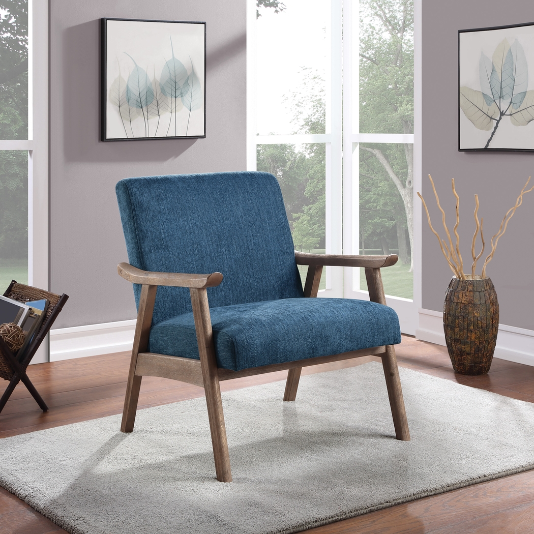 Sarapan II Navy Accent Chair - Thumbnail - Image 2
