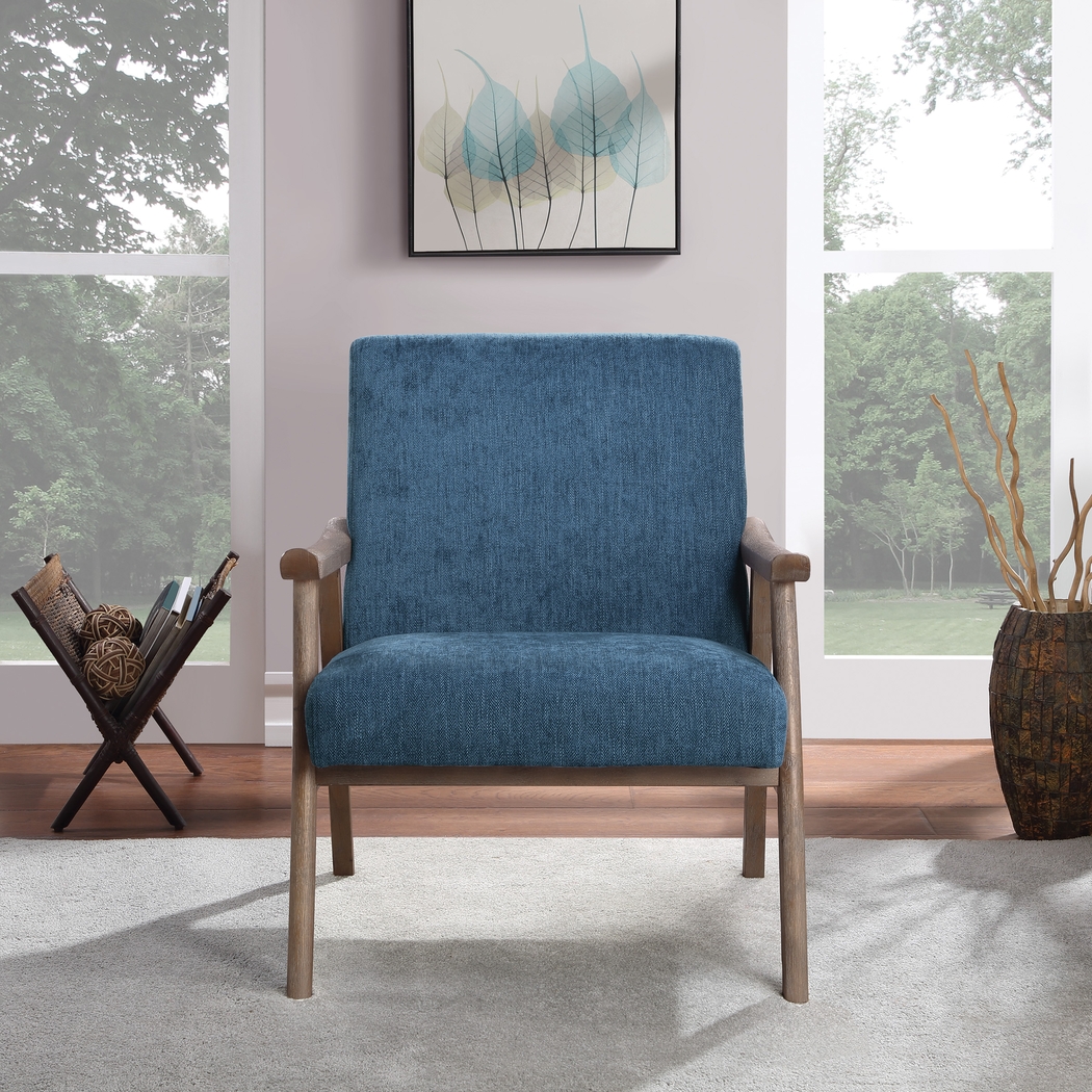 Sarapan II Navy Accent Chair - Thumbnail - Image 3
