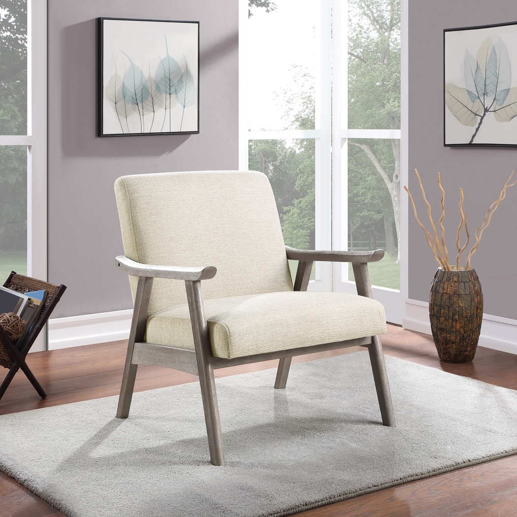 Sarapan III Beige Accent Chair - Thumbnail - Image 2
