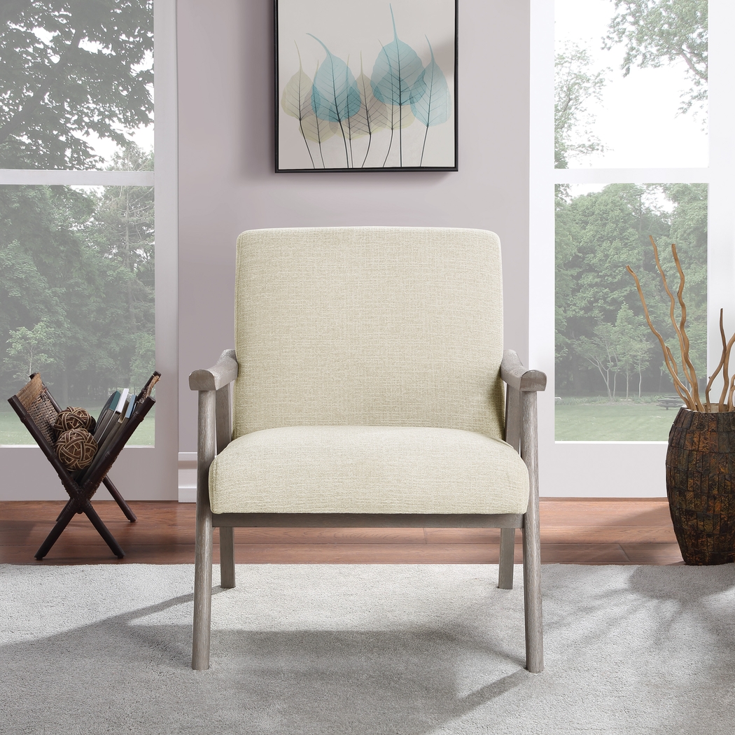 Sarapan III Beige Accent Chair - Thumbnail - Image 3