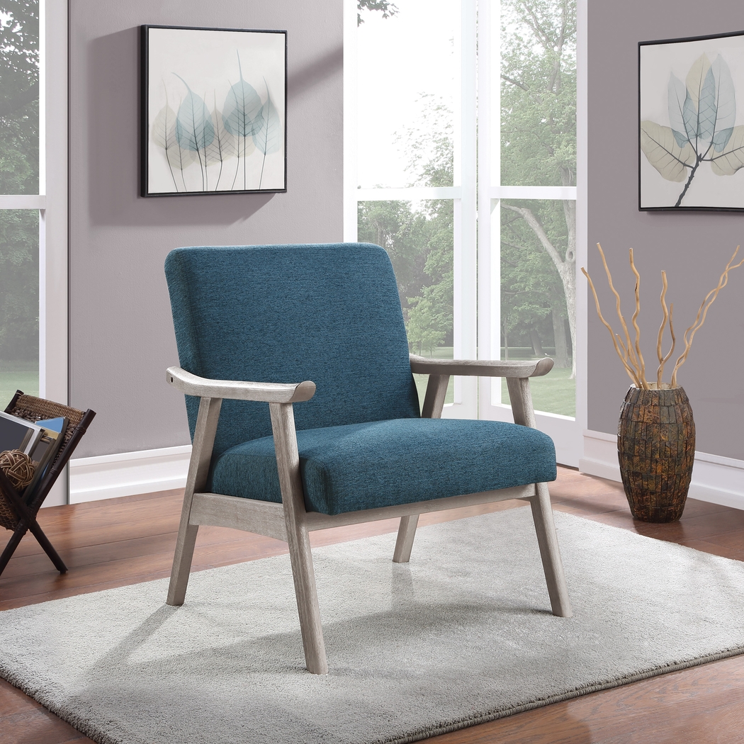 Sarapan III Blue Accent Chair - Thumbnail - Image 2