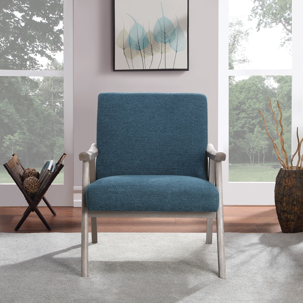 Sarapan III Blue Accent Chair - Thumbnail - Image 3