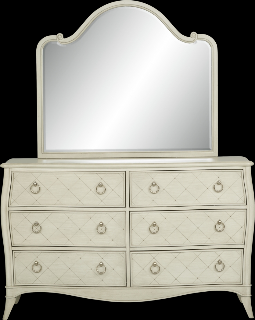 Saraphina Gray Dresser & Mirror Set - Thumbnail - Image 1