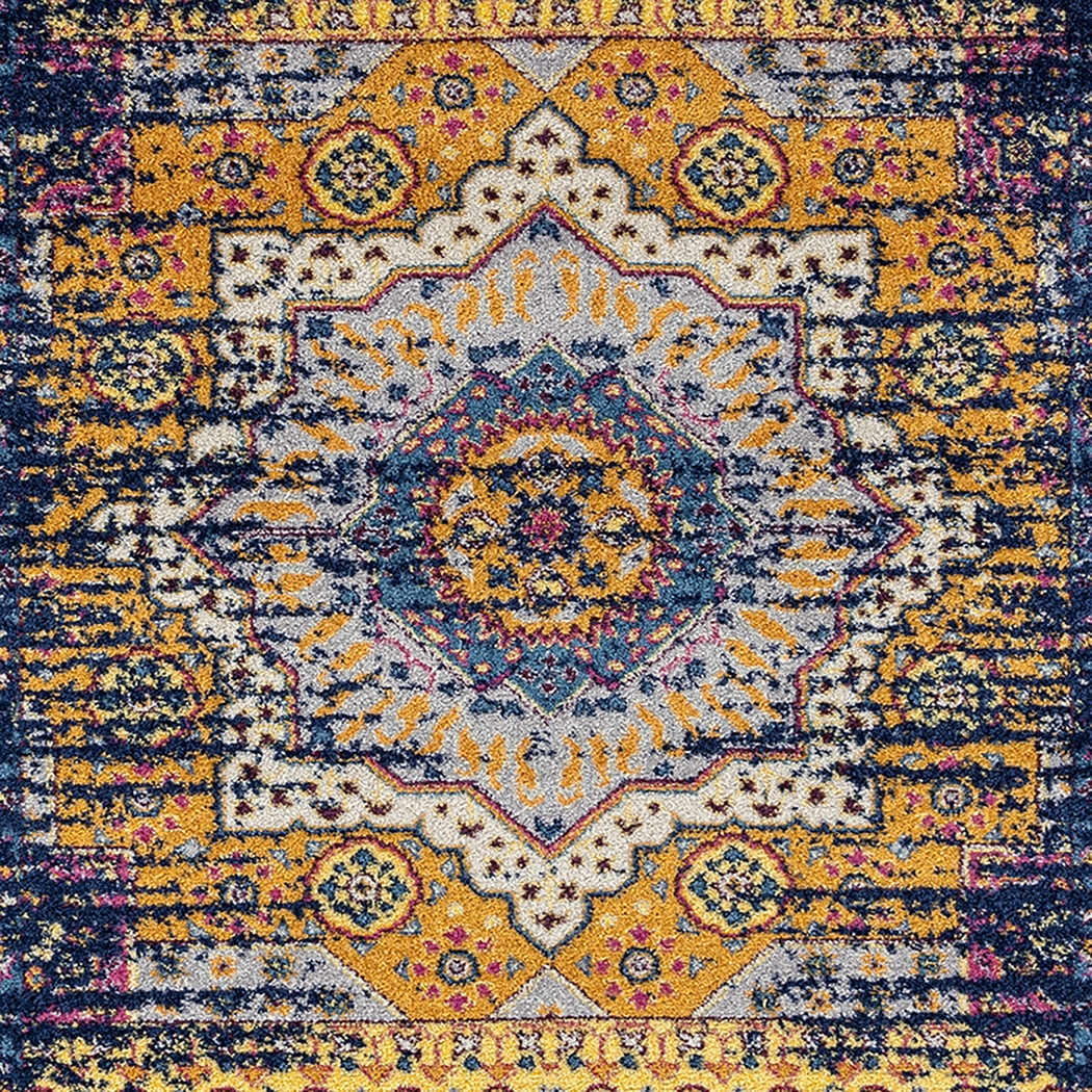 Sarcel Navy/Orange 5'3 x 7'6 Rug - Thumbnail - Image 3