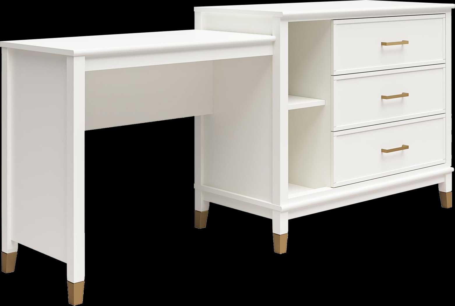 Sarcoxie White Storage Desk - Thumbnail - Image 5