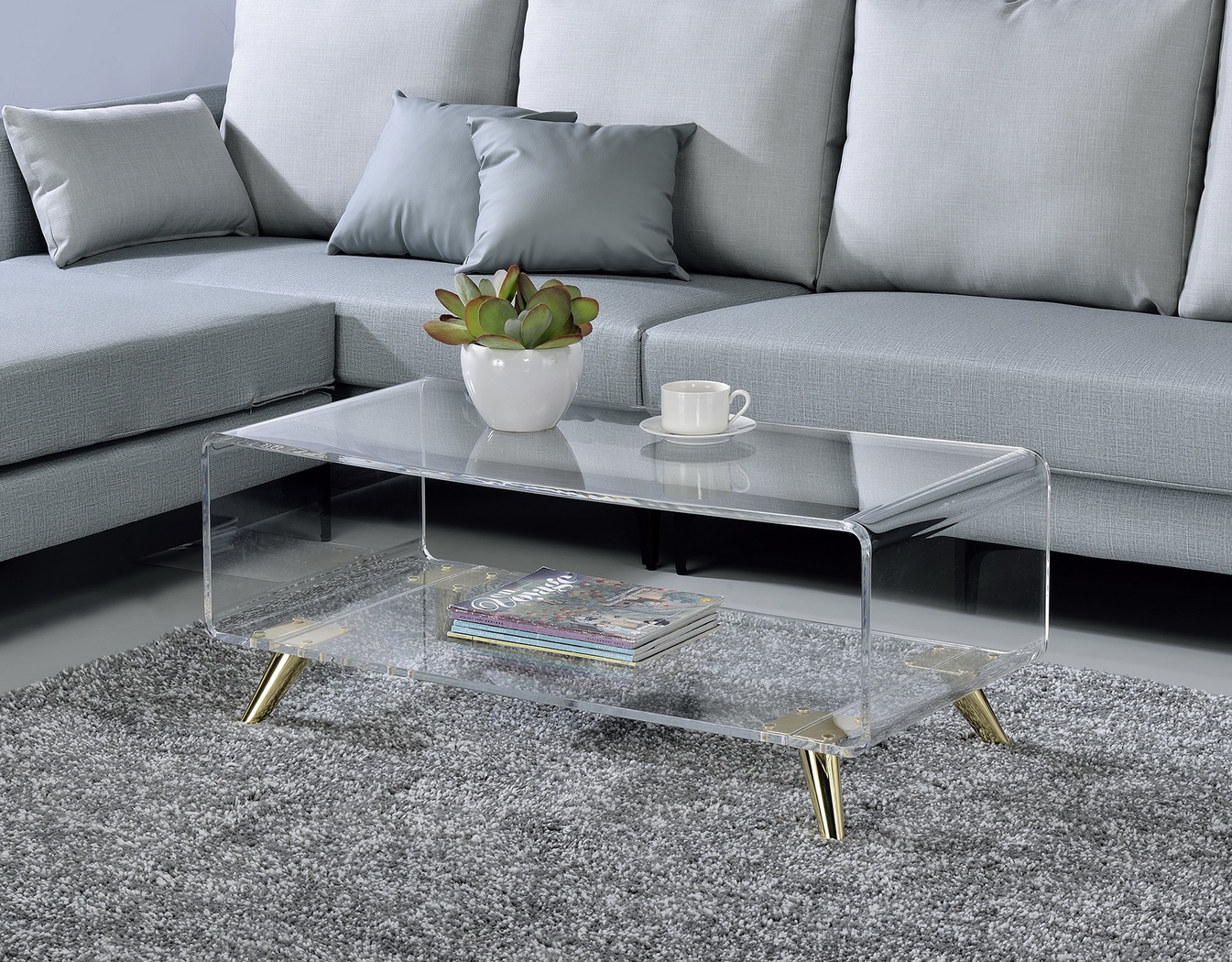 Sareas Clear Cocktail Table - Thumbnail - Image 2