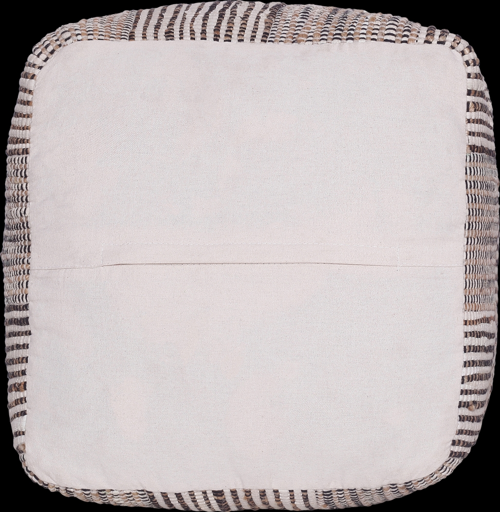 Sarette Natural/Cream Pouf - Thumbnail - Image 2