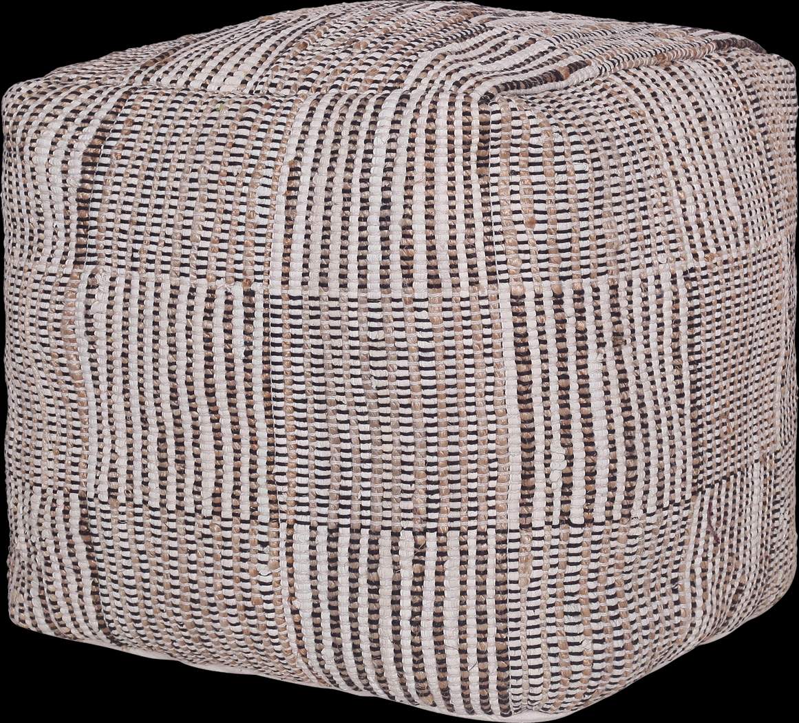 Sarette Natural/Cream Pouf - Thumbnail - Image 3