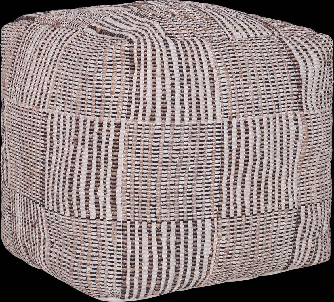 Sarette Natural/Cream Pouf - Thumbnail - Image 5