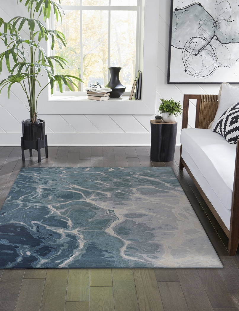 Sarhana Blue 7'6 x 9'6 Rug - Thumbnail - Image 7