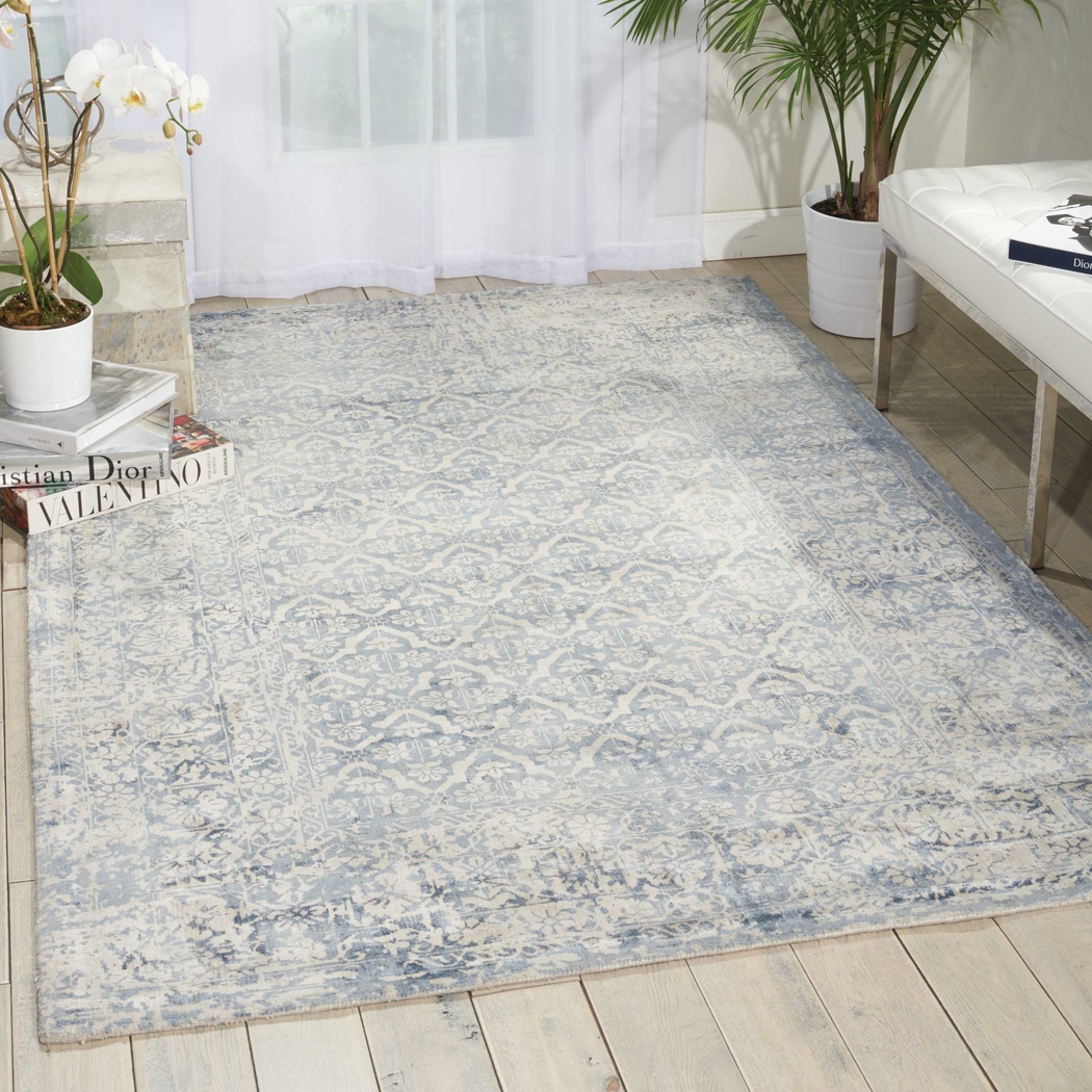 Sarin Blue 5'3 x 7'5 Rug - Thumbnail - Image 4