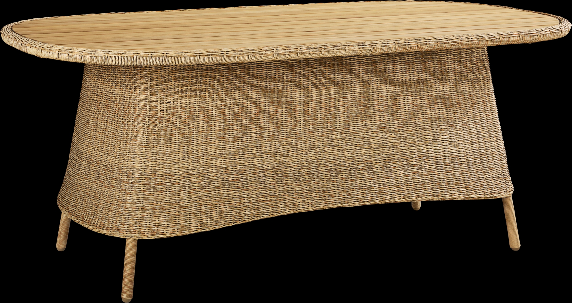 Sarina Bay Natural 71 in. Outdoor Dining Table - Thumbnail - Image 1