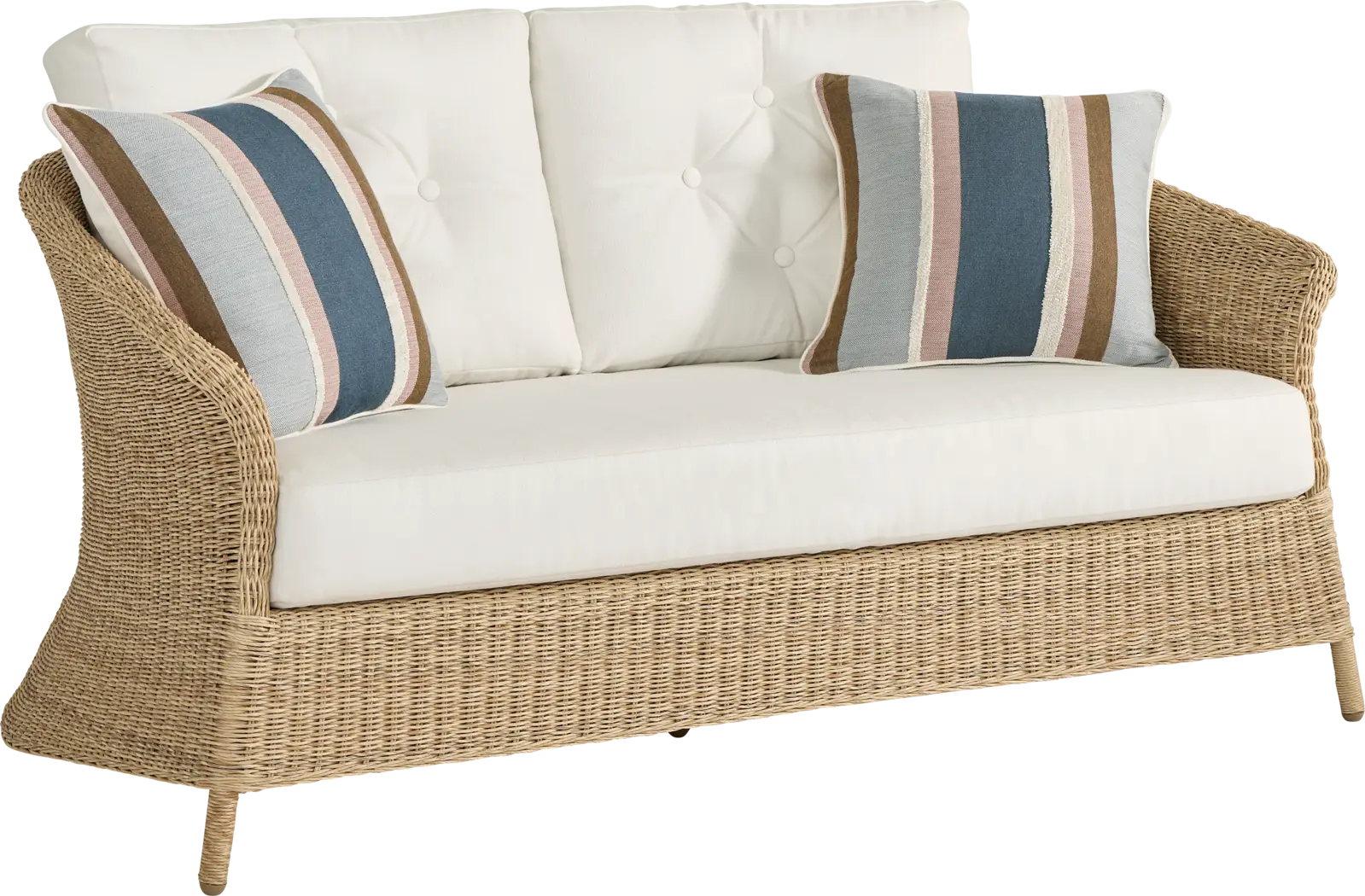 Sarina Bay Natural 4 Pc Outdoor Loveseat Seating Set - Thumbnail - Image 3