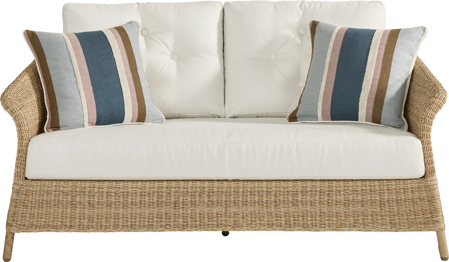 Sarina Bay Natural 4 Pc Outdoor Loveseat Seating Set - Thumbnail - Image 2