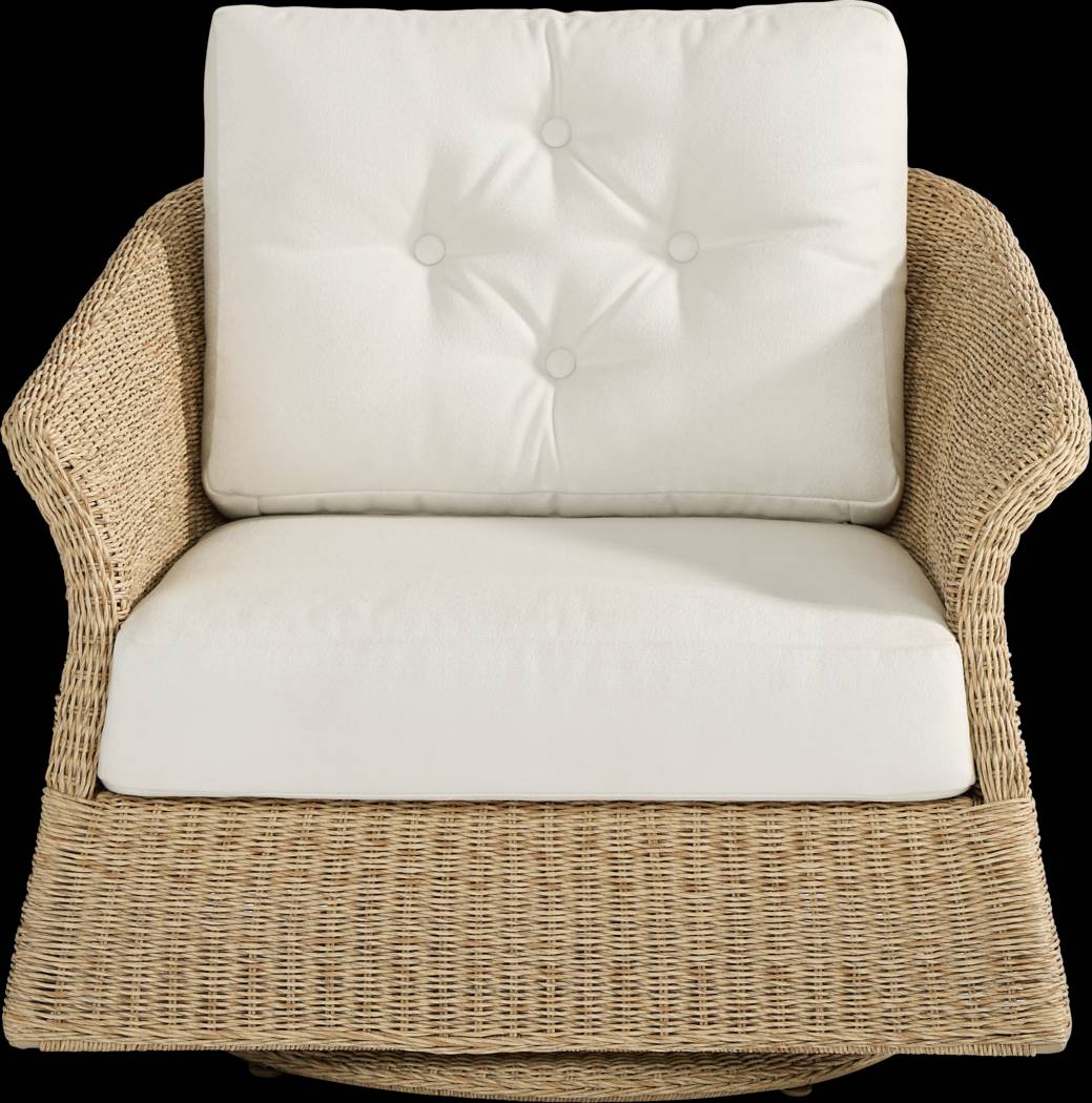 Sarina Bay Natural Outdoor Swivel Club Chair - Thumbnail - Image 2