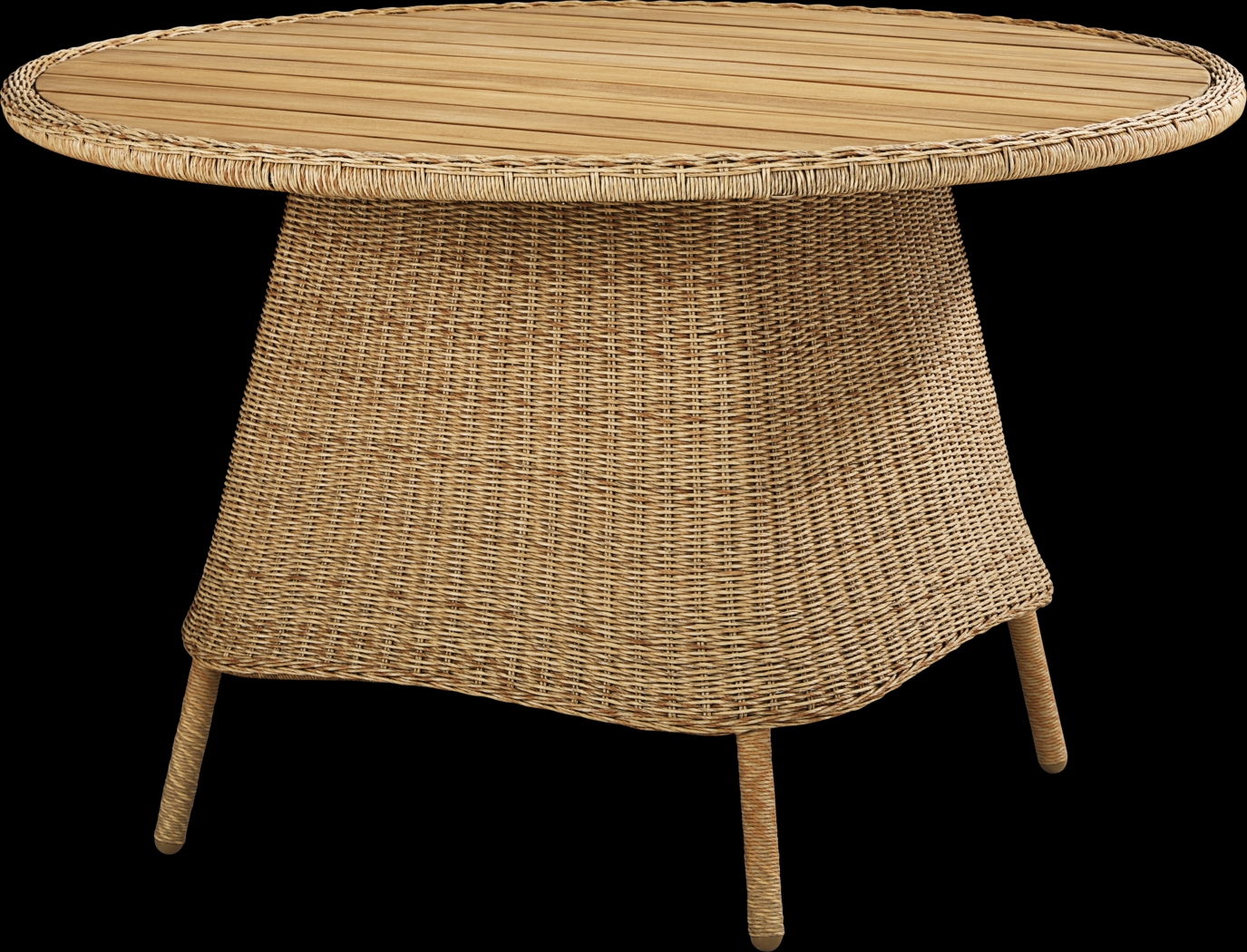 Sarina Bay Natural Round Outdoor Dining Table - Thumbnail - Image 1
