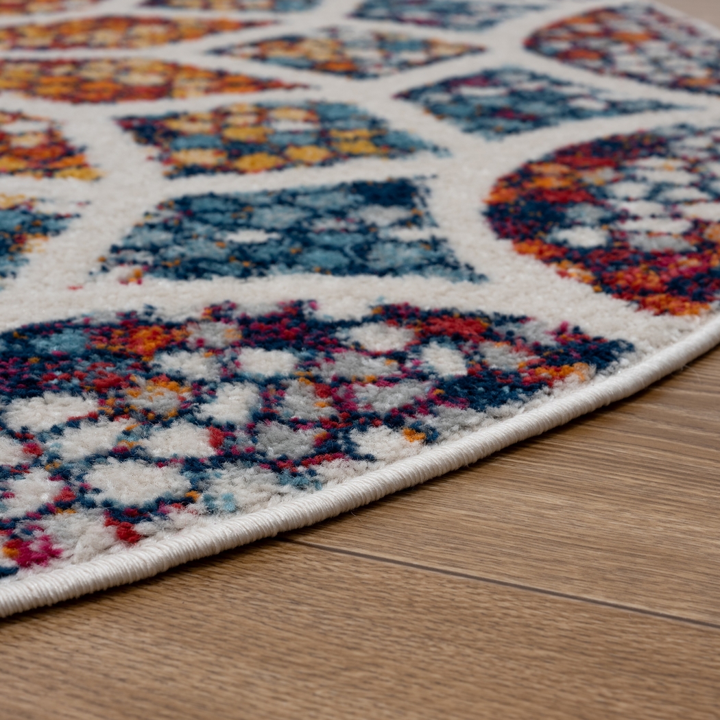 Sarkis Multi 4'4 Round Rug - Thumbnail - Image 4