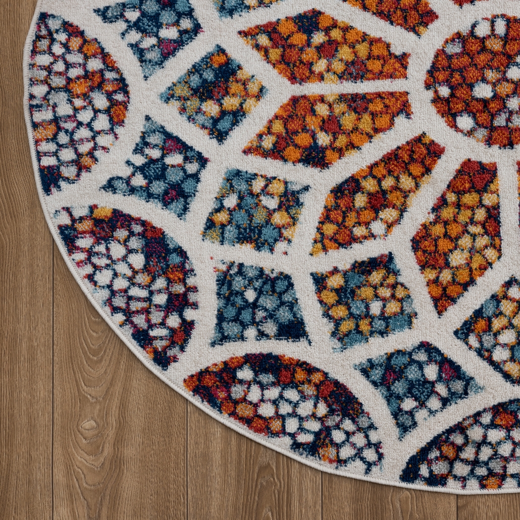 Sarkis Multi 4'4 Round Rug - Thumbnail - Image 7