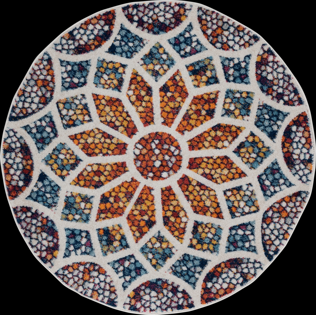 Sarkis Multi 4'4 Round Rug - Thumbnail - Image 1