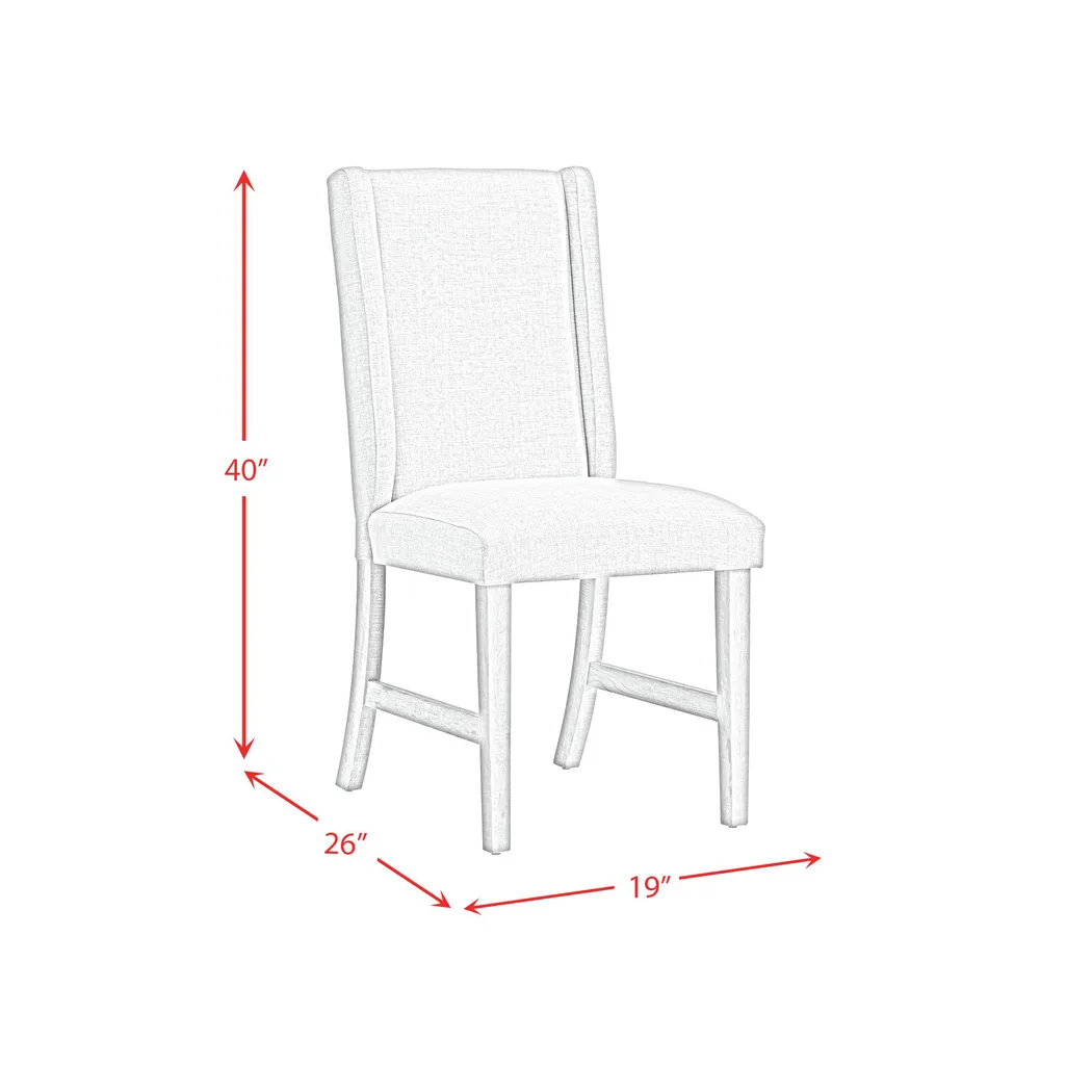 Saro White Side Chair, Set of 2 - Thumbnail - Image 4