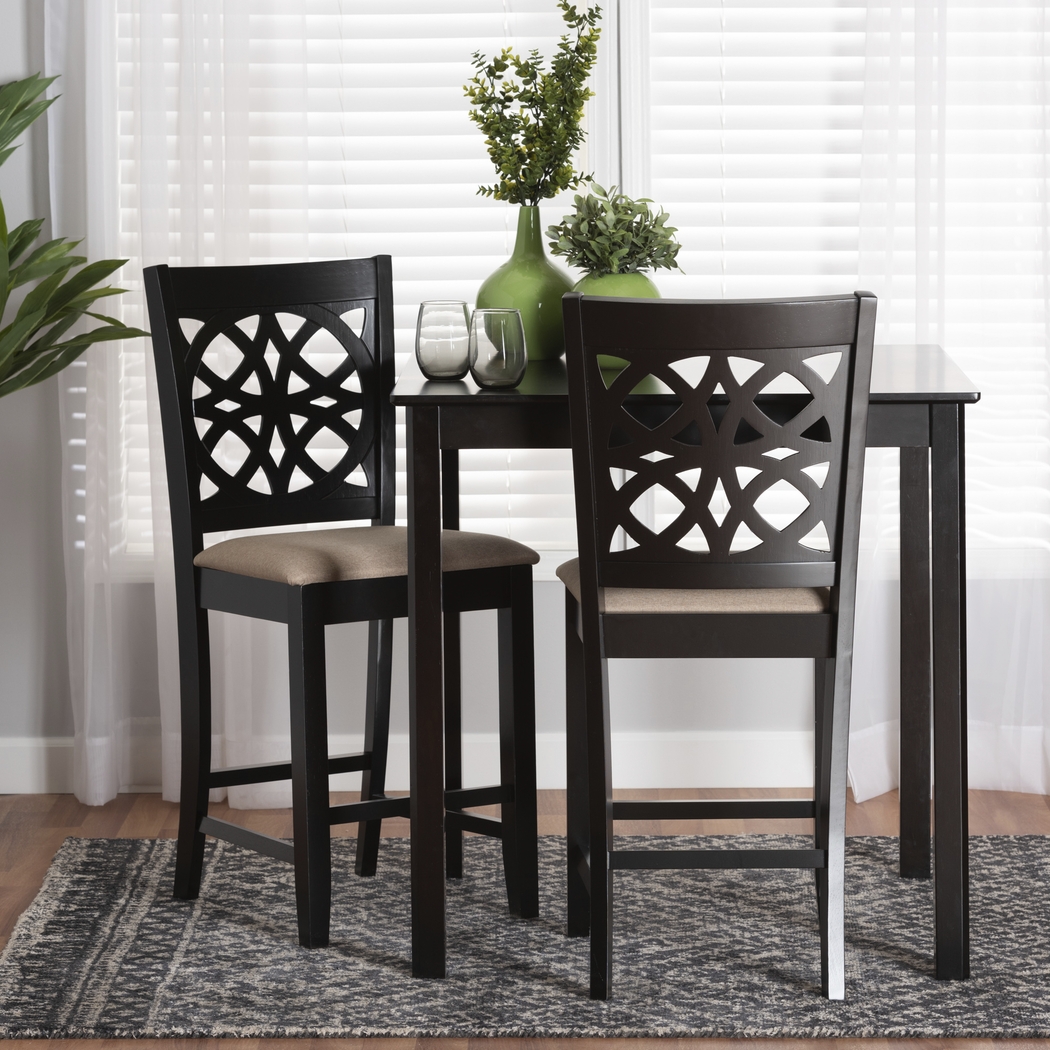 Sarria Brown Counter Stool, Set of 2 - Thumbnail - Image 2