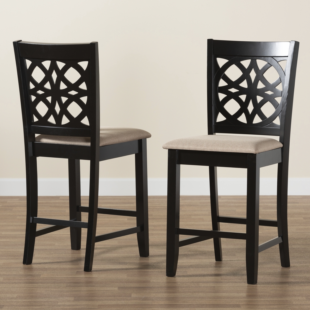 Sarria Brown Counter Stool, Set of 2 - Thumbnail - Image 3