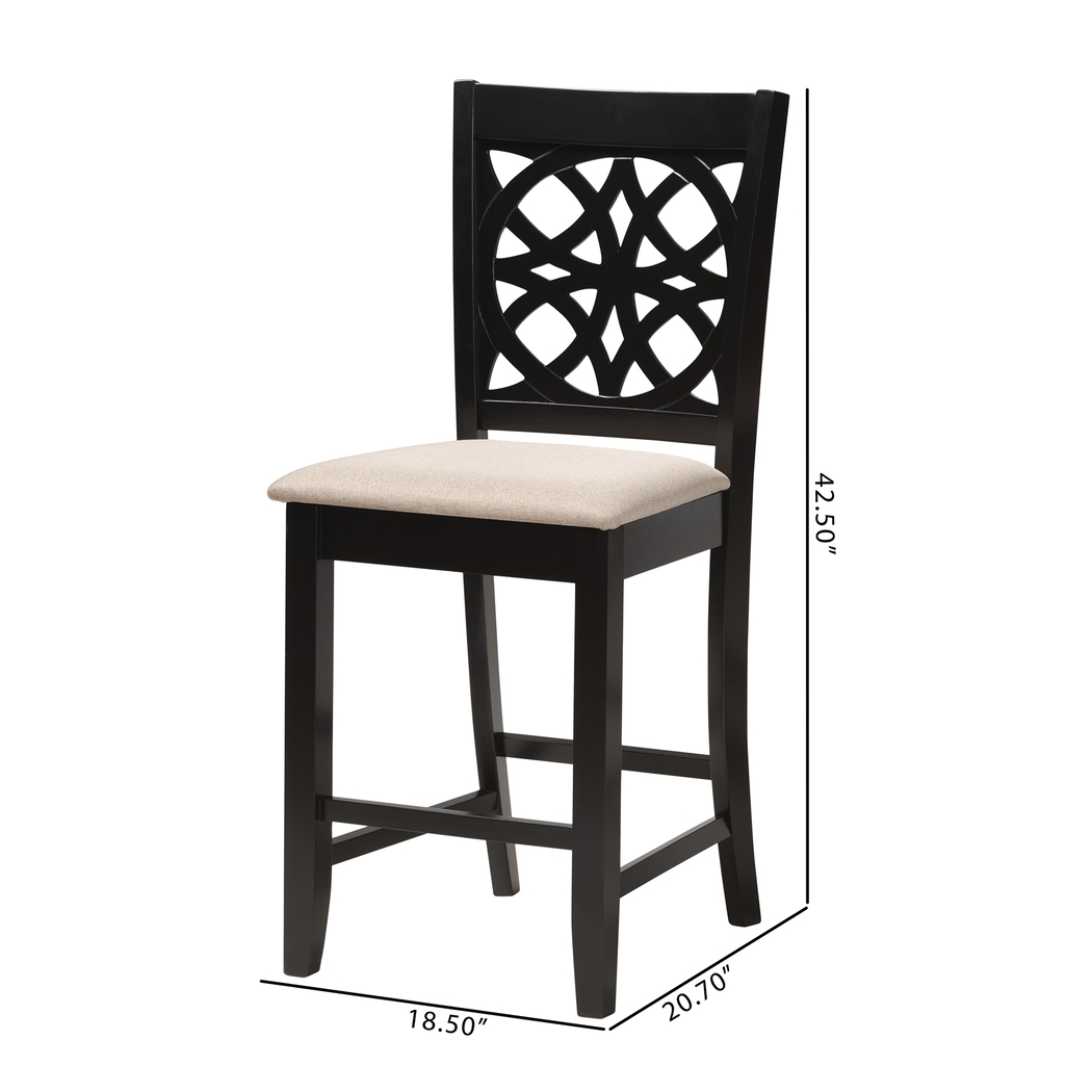 Sarria Brown Counter Stool, Set of 2 - Thumbnail - Image 9