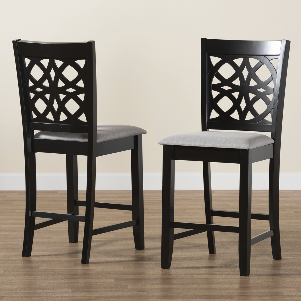 Sarria Dark Brown Counter Stool, Set of 2 - Thumbnail - Image 3