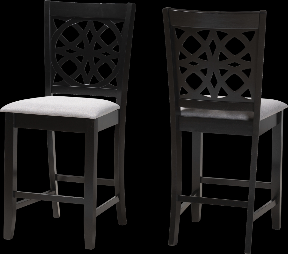 Sarria Dark Brown Counter Stool, Set of 2 - Thumbnail - Image 1