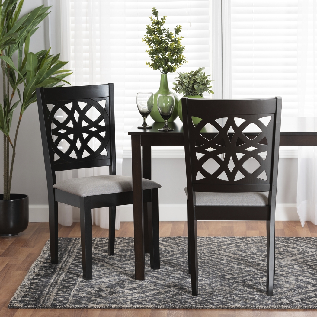 Sarria Dark Brown Dining Chair, Set of 2 - Thumbnail - Image 2