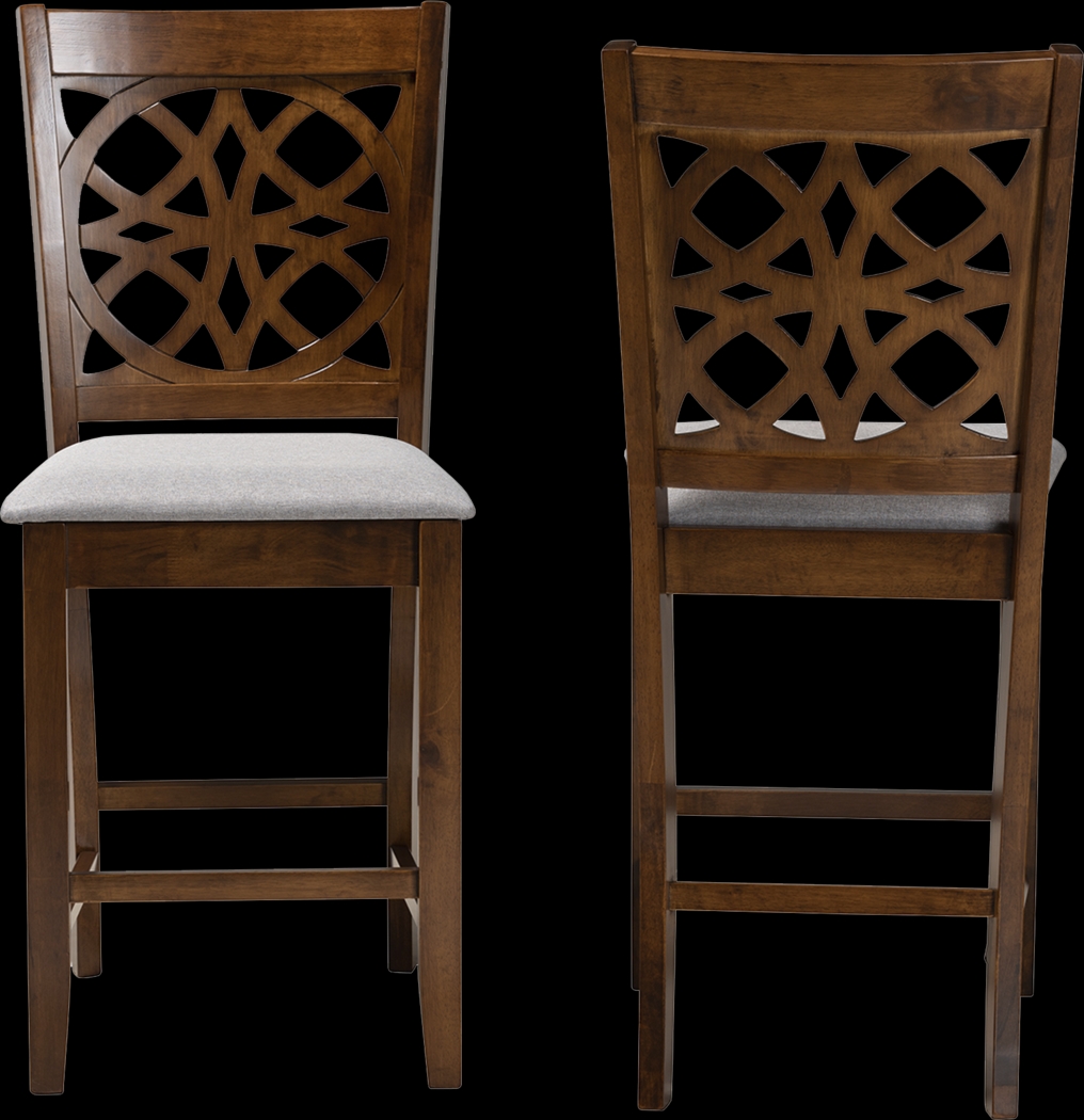 Sarria Walnut Brown Counter Stool, Set of 2 - Thumbnail - Image 4