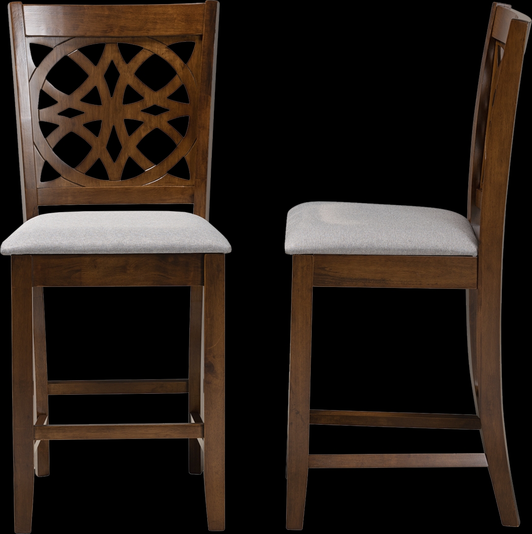 Sarria Walnut Brown Counter Stool, Set of 2 - Thumbnail - Image 5