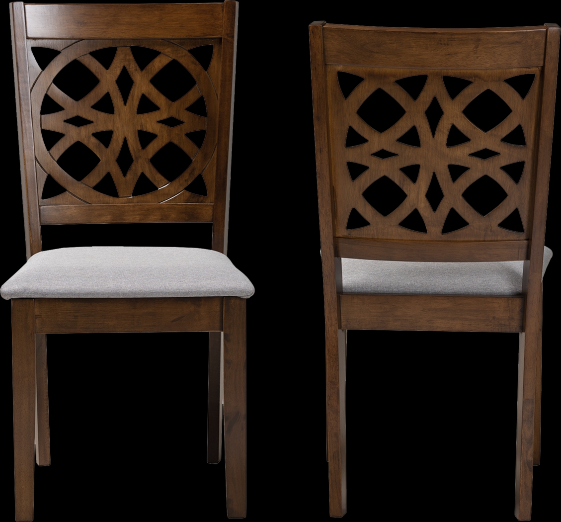 Sarria Walnut Brown Dining Chair, Set of 2 - Thumbnail - Image 4