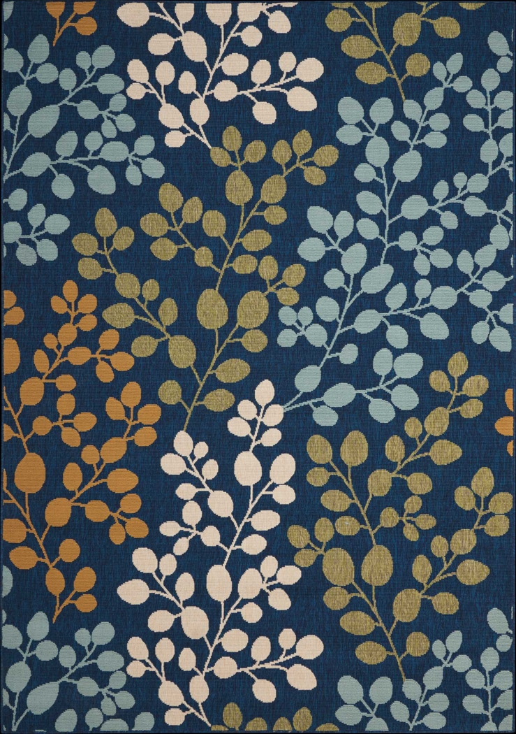 Sarvin Navy 5' x 8' Indoor/Outdoor Rug - Thumbnail - Image 1