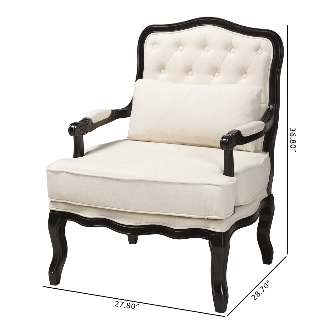 Sassaquin Cream Accent Chair - Thumbnail - Image 11
