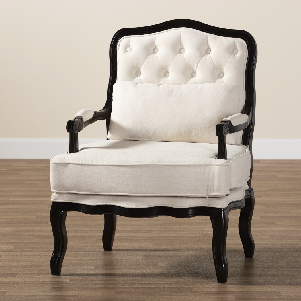 Sassaquin Cream Accent Chair - Thumbnail - Image 3