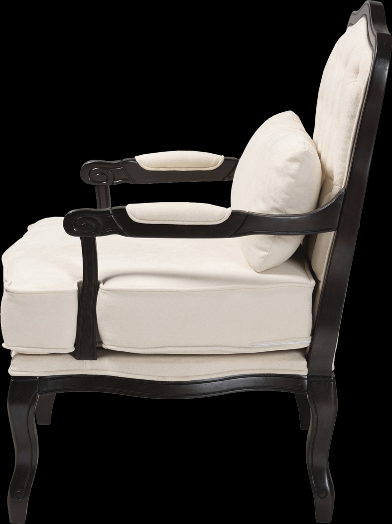 Sassaquin Cream Accent Chair - Thumbnail - Image 5