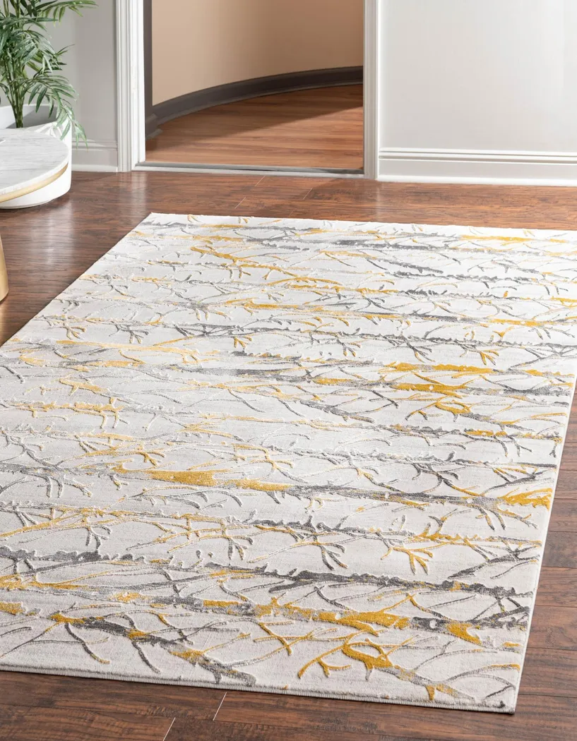 Sasuka Yellow 7'10 x 10' Rug - Thumbnail - Image 2