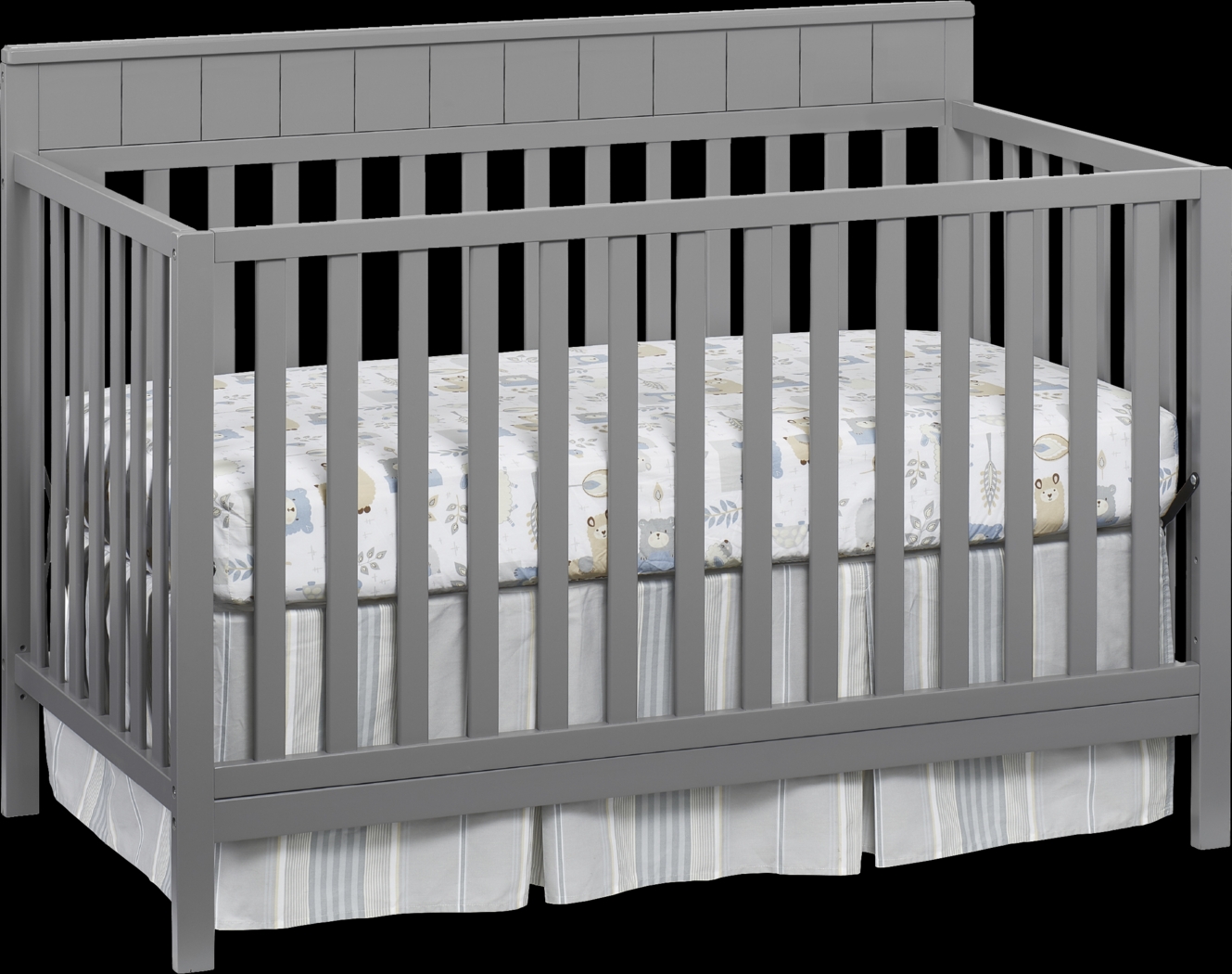 Satine Gray Convertible Crib - Thumbnail - Image 1