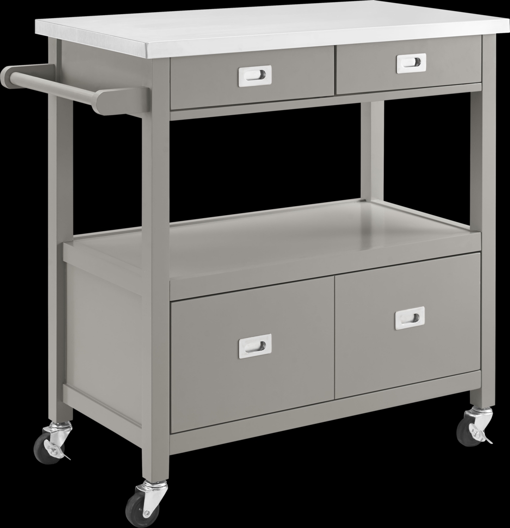 Sattler Gray Kitchen Cart - Thumbnail - Image 1