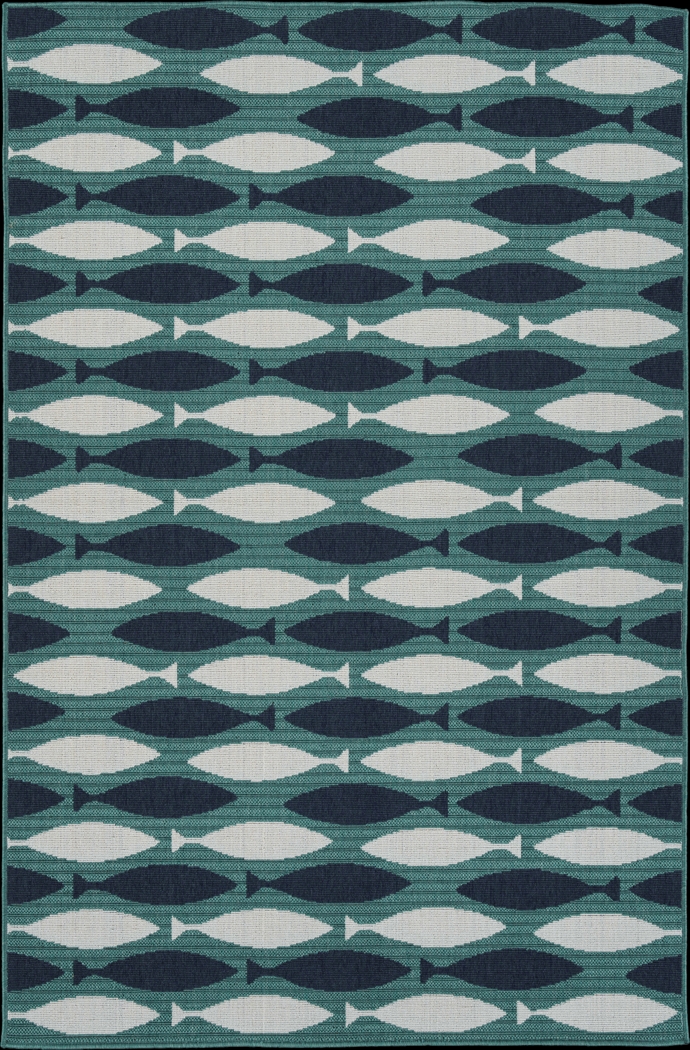 Sauhampton Blue 7'2 x 10'4 Rug - Thumbnail - Image 1