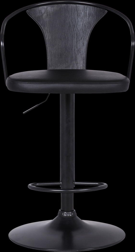 Saujour Black Swivel Barstool - Thumbnail - Image 3