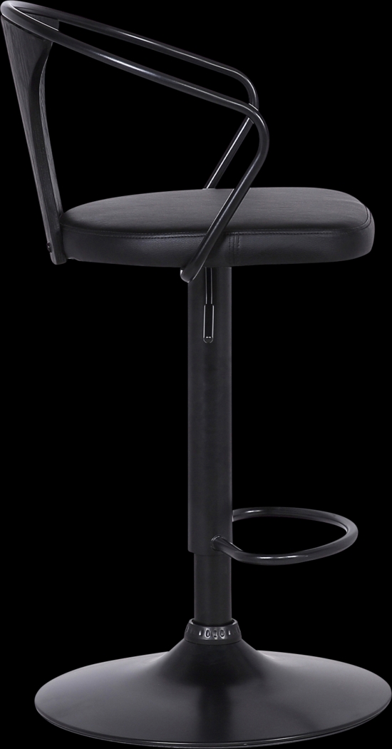Saujour Black Swivel Barstool - Thumbnail - Image 4