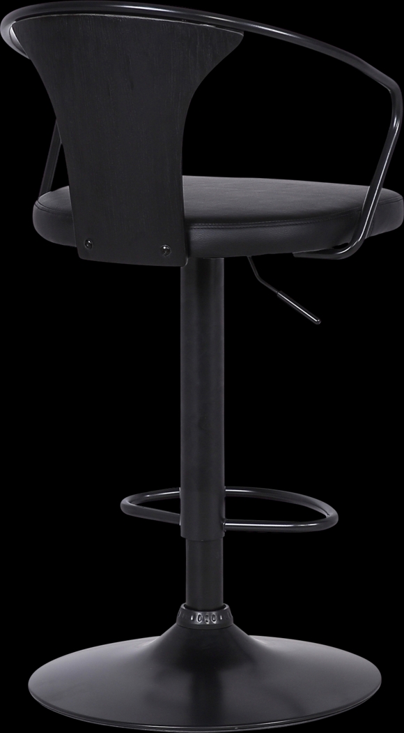 Saujour Black Swivel Barstool - Thumbnail - Image 5