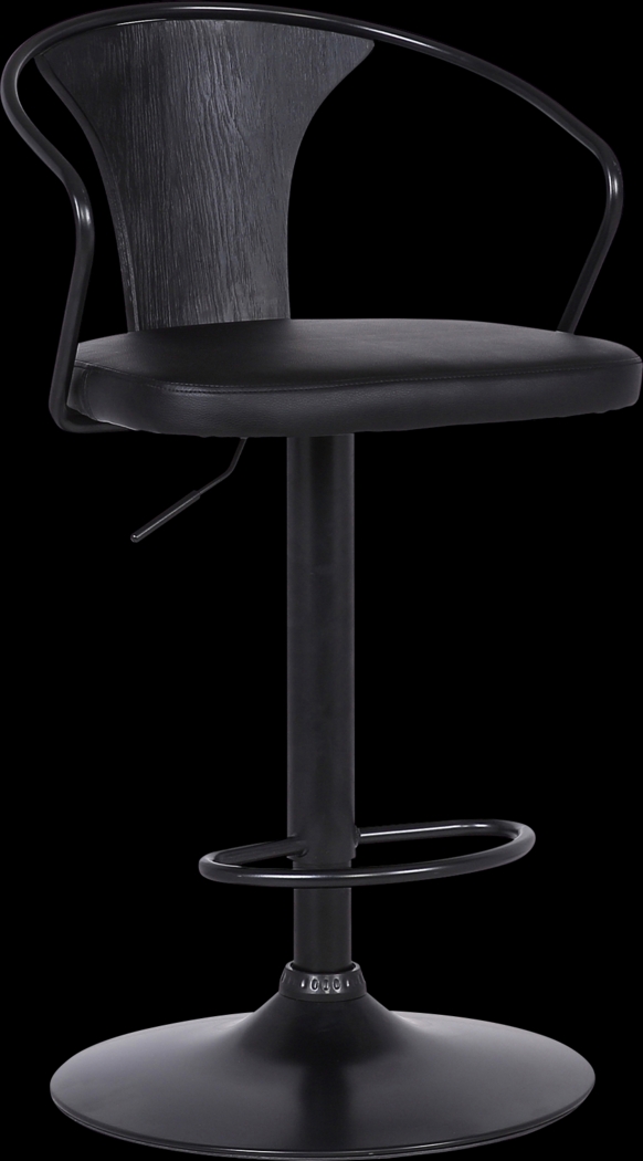 Saujour Black Swivel Barstool - Thumbnail - Image 1
