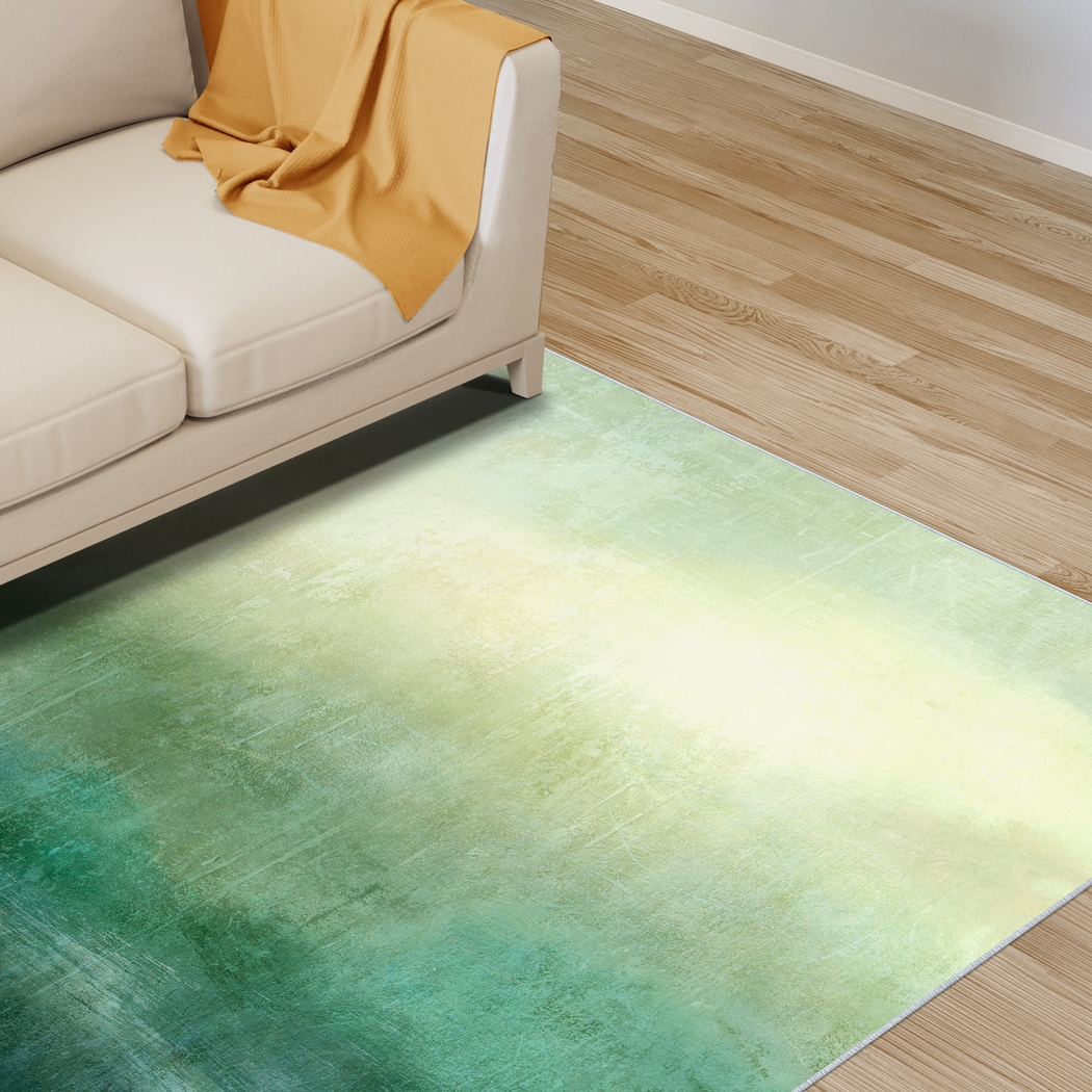 Saulieu Green 5' x 7'7 Rug - Thumbnail - Image 3