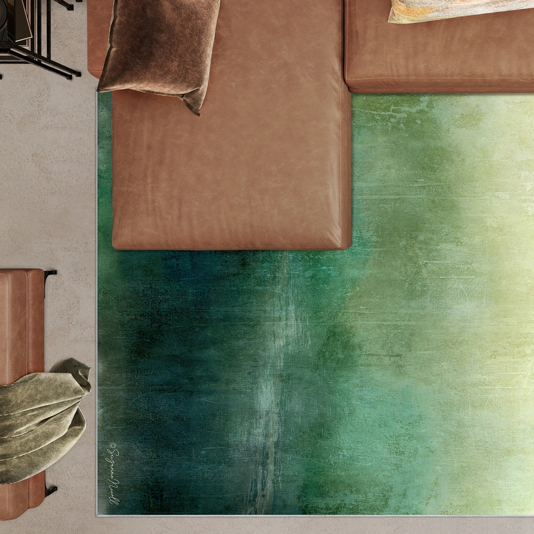 Saulieu Green 7'7 x 10'5 Rug - Thumbnail - Image 3